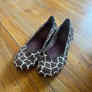 Rothy’s Giraffe Print Flats Size 11.5